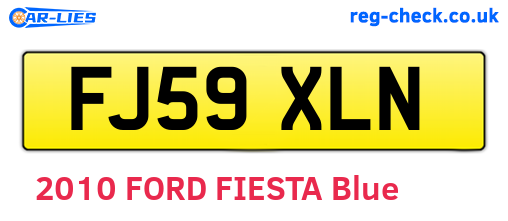 FJ59XLN are the vehicle registration plates.