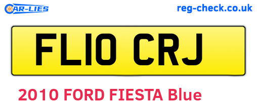 FL10CRJ are the vehicle registration plates.