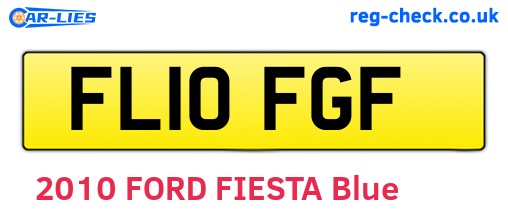 FL10FGF are the vehicle registration plates.