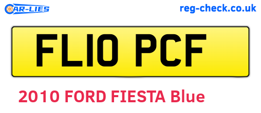 FL10PCF are the vehicle registration plates.