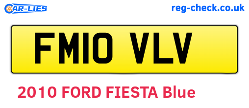 FM10VLV are the vehicle registration plates.