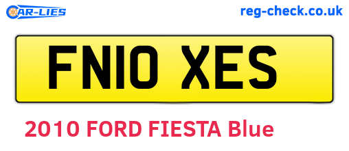 FN10XES are the vehicle registration plates.