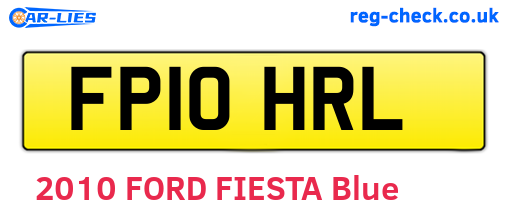 FP10HRL are the vehicle registration plates.