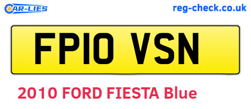 FP10VSN are the vehicle registration plates.