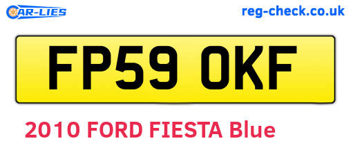 FP59OKF are the vehicle registration plates.