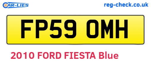 FP59OMH are the vehicle registration plates.