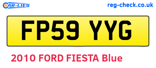 FP59YYG are the vehicle registration plates.