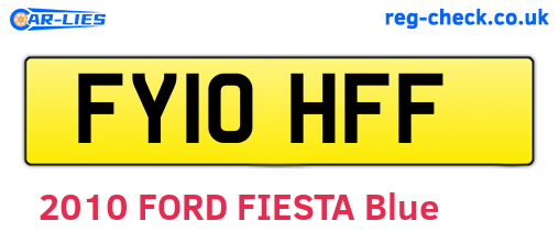 FY10HFF are the vehicle registration plates.