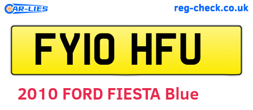 FY10HFU are the vehicle registration plates.