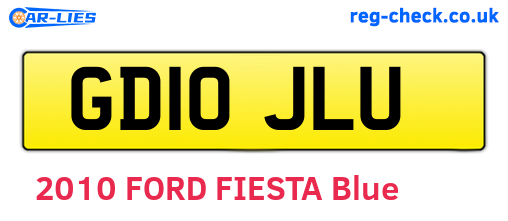 GD10JLU are the vehicle registration plates.