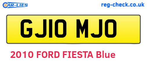 GJ10MJO are the vehicle registration plates.