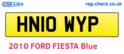 HN10WYP are the vehicle registration plates.