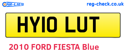 HY10LUT are the vehicle registration plates.