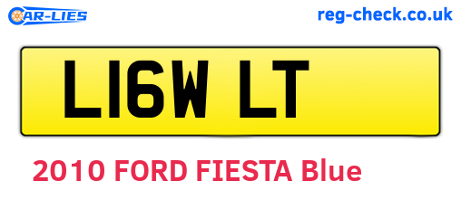 L16WLT are the vehicle registration plates.