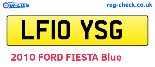 LF10YSG are the vehicle registration plates.