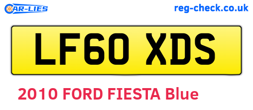 LF60XDS are the vehicle registration plates.