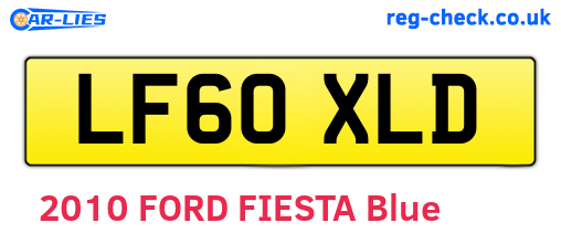 LF60XLD are the vehicle registration plates.