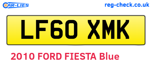 LF60XMK are the vehicle registration plates.