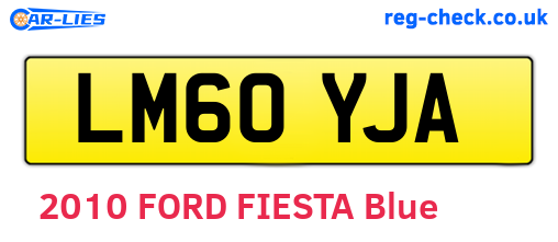 LM60YJA are the vehicle registration plates.