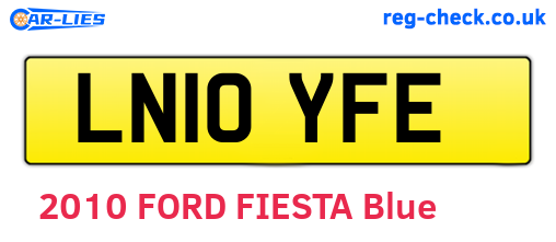 LN10YFE are the vehicle registration plates.