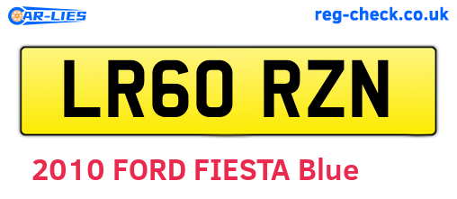 LR60RZN are the vehicle registration plates.