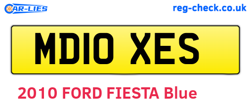 MD10XES are the vehicle registration plates.