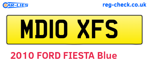MD10XFS are the vehicle registration plates.
