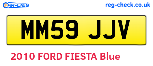 MM59JJV are the vehicle registration plates.
