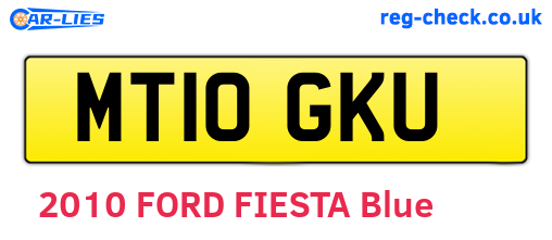 MT10GKU are the vehicle registration plates.
