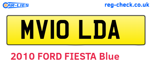 MV10LDA are the vehicle registration plates.