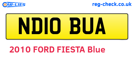 ND10BUA are the vehicle registration plates.