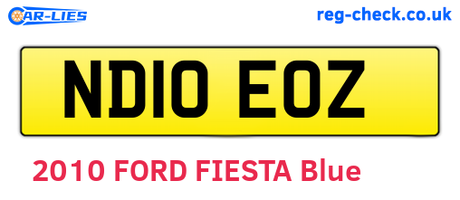 ND10EOZ are the vehicle registration plates.