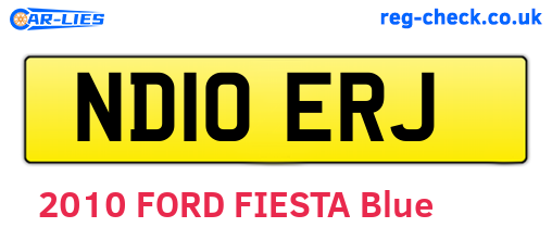 ND10ERJ are the vehicle registration plates.