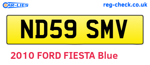 ND59SMV are the vehicle registration plates.