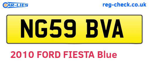 NG59BVA are the vehicle registration plates.