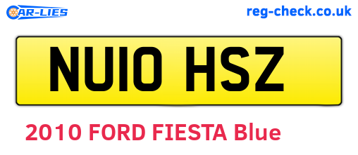 NU10HSZ are the vehicle registration plates.