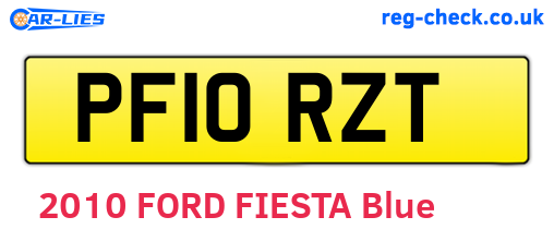 PF10RZT are the vehicle registration plates.
