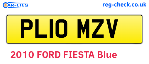 PL10MZV are the vehicle registration plates.
