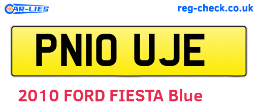 PN10UJE are the vehicle registration plates.