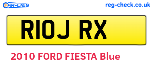 R10JRX are the vehicle registration plates.