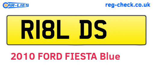 R18LDS are the vehicle registration plates.
