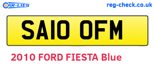 SA10OFM are the vehicle registration plates.