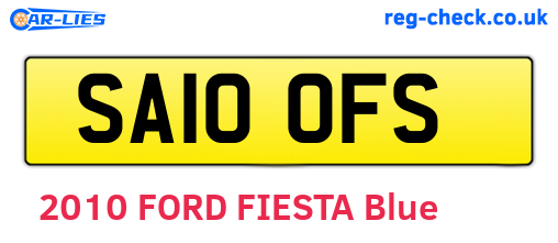 SA10OFS are the vehicle registration plates.