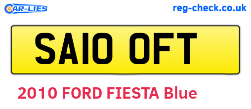 SA10OFT are the vehicle registration plates.