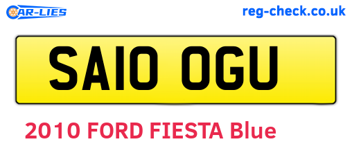 SA10OGU are the vehicle registration plates.