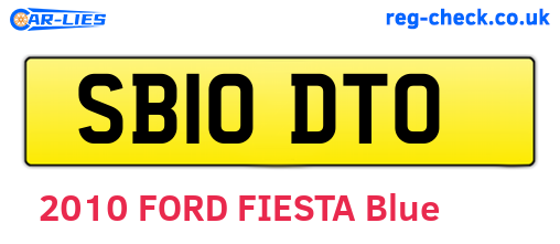 SB10DTO are the vehicle registration plates.