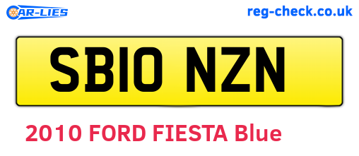 SB10NZN are the vehicle registration plates.