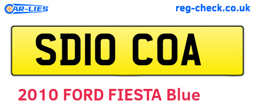 SD10COA are the vehicle registration plates.