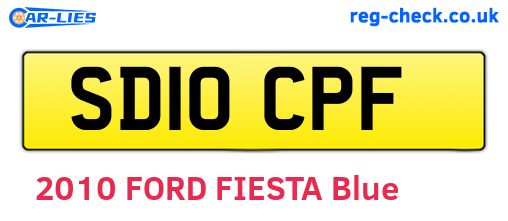 SD10CPF are the vehicle registration plates.