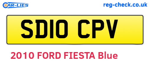 SD10CPV are the vehicle registration plates.